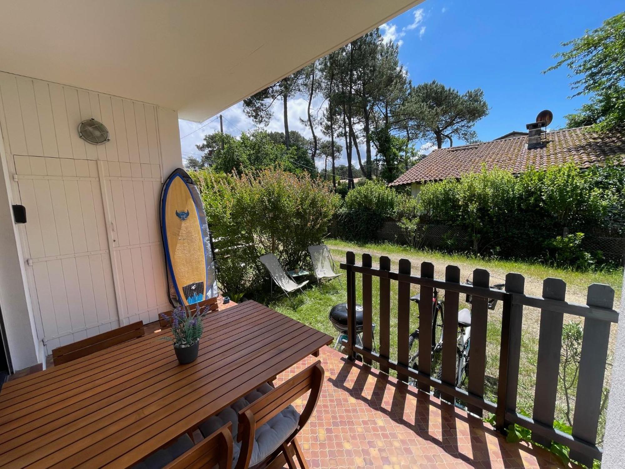 Appartement Avec Chambre, Terrasse Et Jardinet Proche Plage, Foret Pins, Piste Cyclable, Lac Mimizan Exterior photo